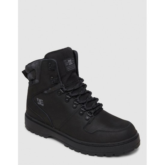 Mens Peary Leather Laceup Winter Boots ● DC Sale